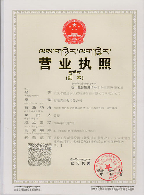 热烈祝贺公司西藏分公司正式成立